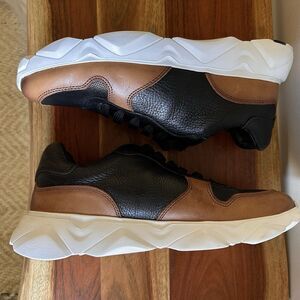 Brazilian Leather Shoes Black Brown Trainers Men’s 8.5 Sneakers EUC